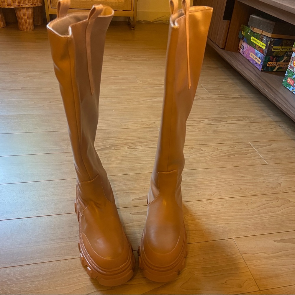 ASOS Tan Over the Knee Boots